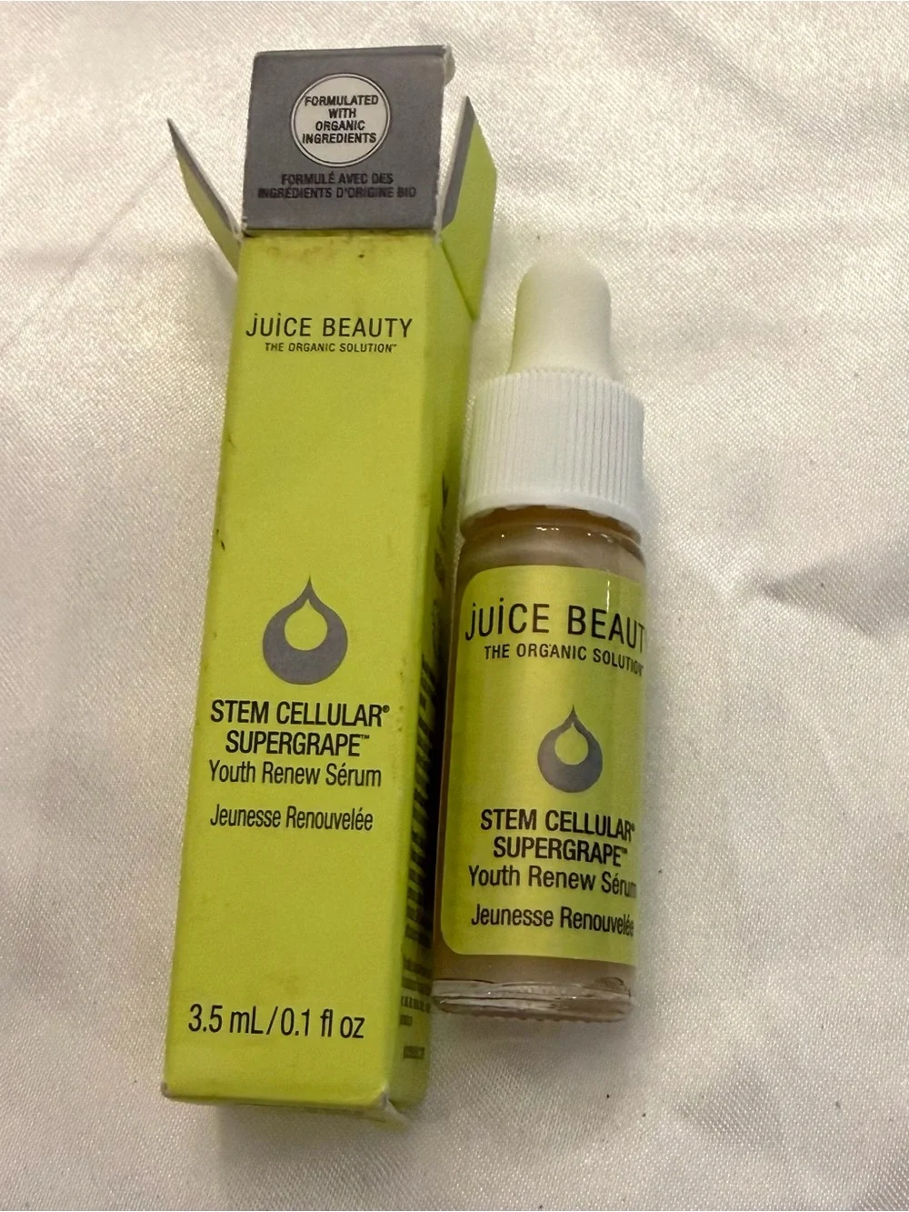 JUICE BEAUTY Stem Cellular SuperGrape Youth Renew Serum Organic Travel Size NEW